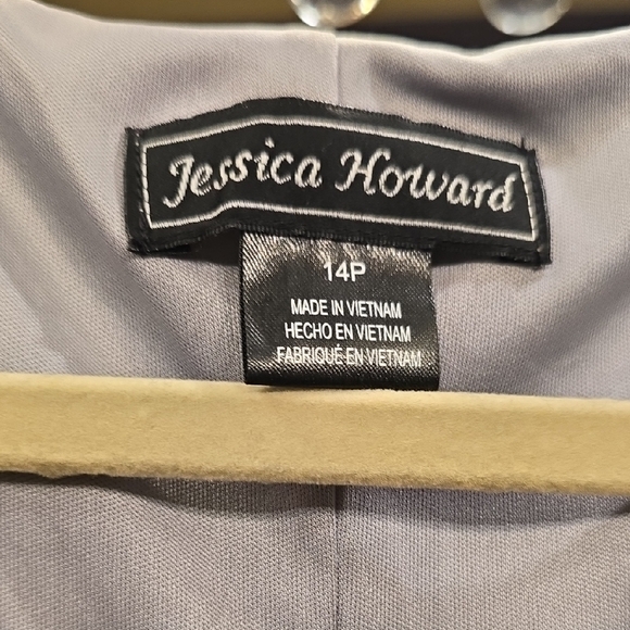 EUC Jessica Howard Gray Midi Dress with Assembled Jacket - Picture 2 of 16